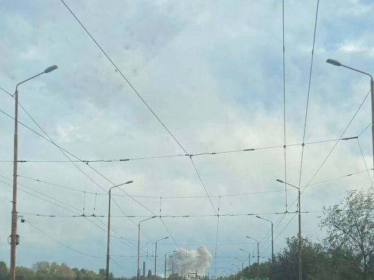 У&nbsp;Дніпрі пролунало кілька вибухів, почалася пожежа