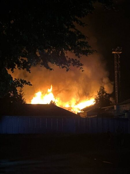 Український дрон підпалив завод у&nbsp;Курській області росії (фото, відео)