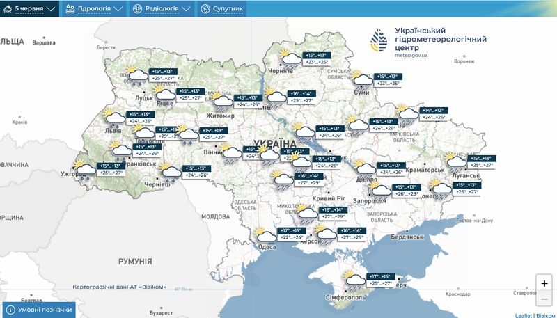 Тепло повертається до&nbsp;України: де&nbsp;до&nbsp;кінця першого тижня червня буде навіть спекотно